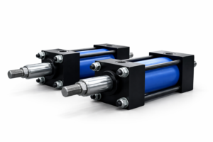 High quality tie rod hydraulic cylinder with chrome plated rod, heavy duty design for industrial and material handling applications